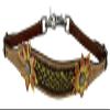Showman 3D Yellow & Red Flower Leather Wither Strap view 1