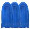Superio Toboggan Snow Sleds, 3 Pack- 46 Plastic Open Back Slider for Kids and Adults- Heavy Duty Sleds with Holes for Pull Ropes (Ropes Excluded) for Downhill Sledding, Winter Outdoor Sports, (Blue) view 1