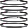 Hipsy Regular Size, Women's Adjustable No Slip Skinny Tech Sport Headband 5-Pack (Black Tech 5pk) view 1