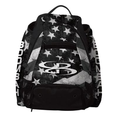 Boombah Prospect USA Stars & Stripes Black Ops Bat Bag - 20.5" x 16" x 16" - Black/White