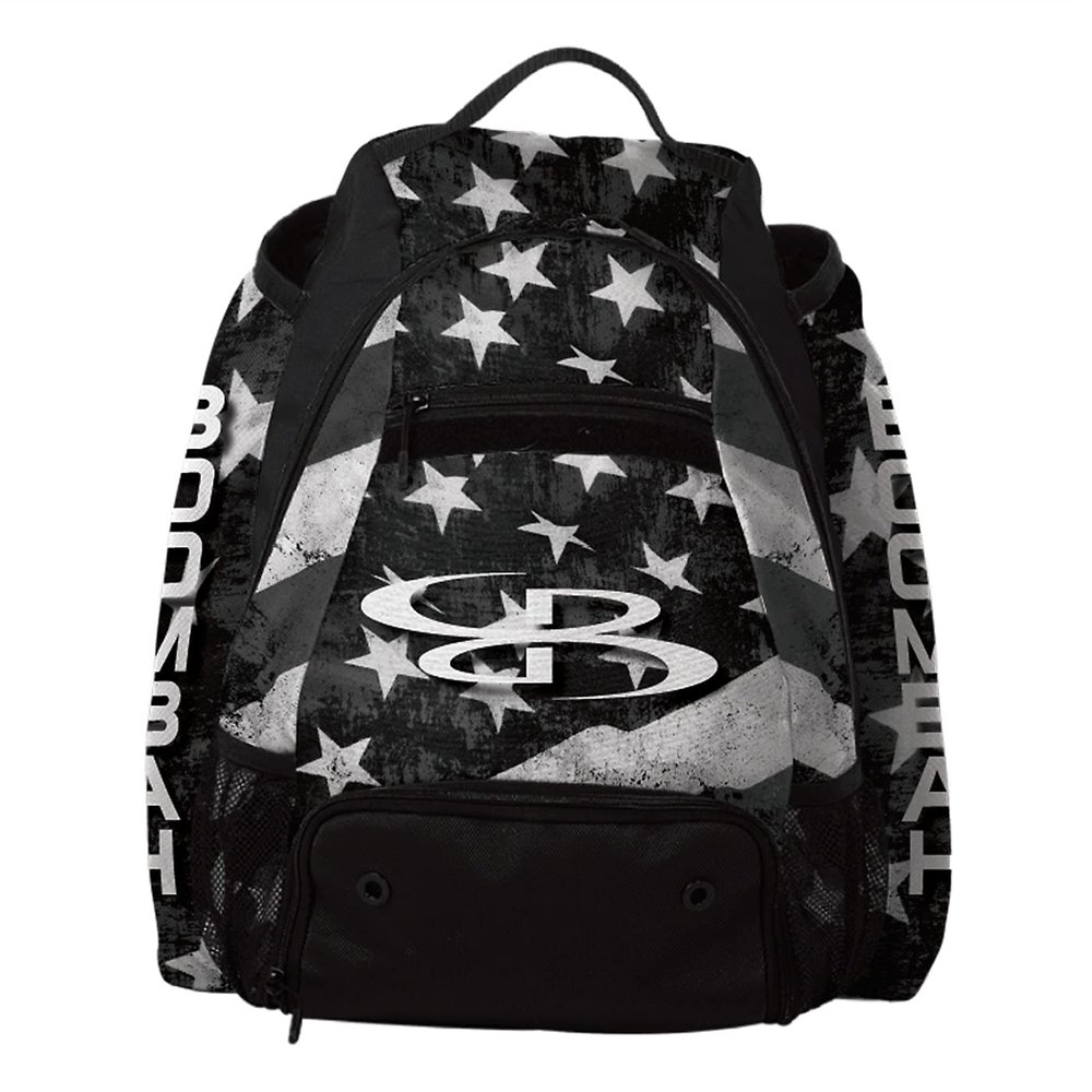 Boombah Prospect USA Stars & Stripes Black Ops Bat Bag - 20.5" x 16" x 16" - Black/White