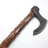 Custom Handmade High Carbon Steel Axe Viking Axe with Leather Sheath. view 3