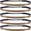 Hipsy Regular Size, Women's Adjustable No Slip Skinny Tech Sport Headband 5-Pack (Brown Tech 5pk) view 1