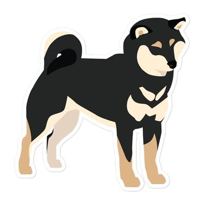 Black & Tan Shiba Inu Dog Owner Lover Vinyl Sticker
