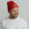 Autistic Adults Please Be Patient I Have Autism Embroidered Cuffed Beanie Hat view 3