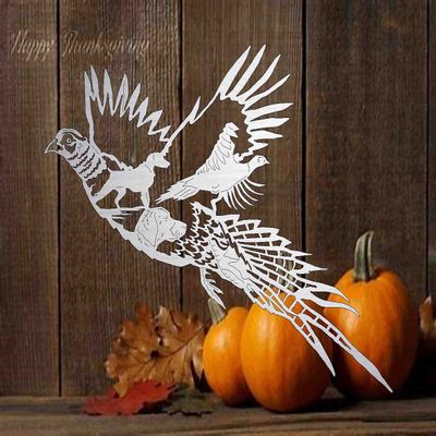 Pheasant hunting scene