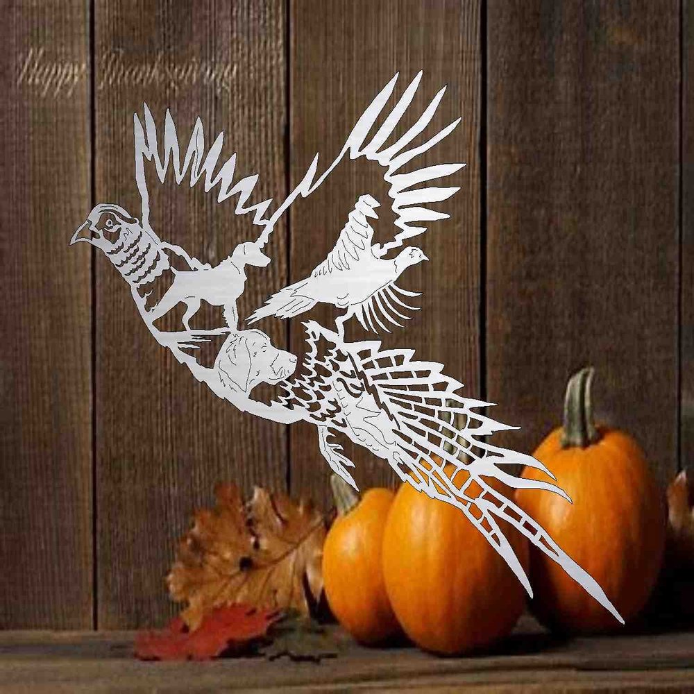 Pheasant hunting scene