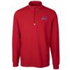 Cutter & Buck Men's Red Buffalo Bills Traverse Quarter-Zip Pullover Jacket view 1