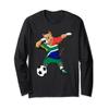 Dabbing Pitbull South Africa Soccer Fans Jersey Football Long Sleeve T-Shirt view 1