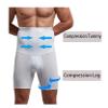 XMXM Men's High Waisted Shapewear Compression Tummy Control Shorts Boxer Briefs Body Shaper Long Leg Underwear (Color : White, Size : Small) view 2