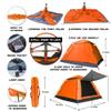 cho Pop up Tent for Camping for 4 Person Tent Large Beach Tent Portable Family Camping Light Weight Tent for Backpacking Hiking Traveling with Sun Shade (Orange) view 2