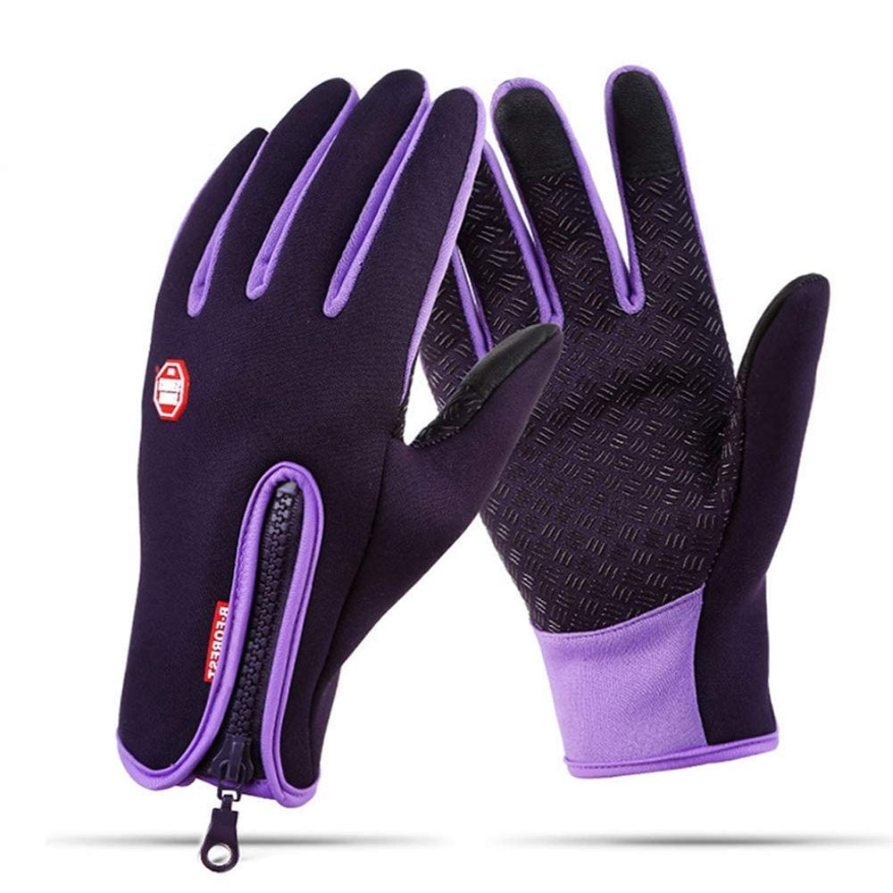 TINAYAUE Touchscreen Fleece Insulated Gloves, Thermal Windproof Snow-Proof Warm Gloves Winter Sports Ski Riding Bike Mittens