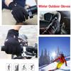 TINAYAUE Touchscreen Fleece Insulated Gloves, Thermal Windproof Snow-Proof Warm Gloves Winter Sports Ski Riding Bike Mittens view 4