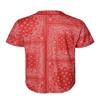 URBANJ Men's Baseball Jersey Button Down Shirts Size S-5XL (US, Alpha, 5X-Large, Regular, Regular, 047 Bandana Red) view 2