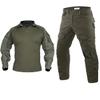 HARGLESMAN Men's Tactical Airsoft Long Sleeve Uniform Set Shirts Snug Fitting Top Shirt Practical Painting Ball Comfortable Breathable Soft Work Hiking Hunting Outdoor Suits Green XL view 1