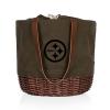 PICNIC TIME Pittsburgh Steelers Coronado Canvas and Willow Basket Tote view 1
