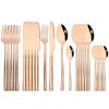 Silverware Set, 24Pcs Mirror Cutlery Set Knife Fork Spoons Dinner Tableware Stainless Steel Set Dinnerware Kitchen Home Flatware Silverware Set BY ZZYY (Color : Rose) view 1