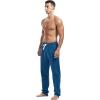 AMY COULEE Mens Cotton Athletic Pants Open Bottom Running Sweatpants Straight Leg Casual Joggers with Pockets (Prussian Blue, L) view 2