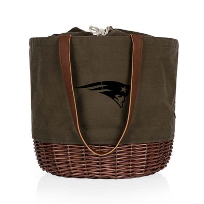 PICNIC TIME New England Patriots Coronado Canvas and Willow Basket Tote