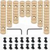 Pecawen 8 Pack Picatinny Rail Polymer Picatinny Rail Single Picatinny Rail, 5 5 7 7 9 9 11 11 Slots Tan view 1