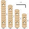 Pecawen 8 Pack Picatinny Rail Polymer Picatinny Rail Single Picatinny Rail, 5 5 7 7 9 9 11 11 Slots Tan view 3