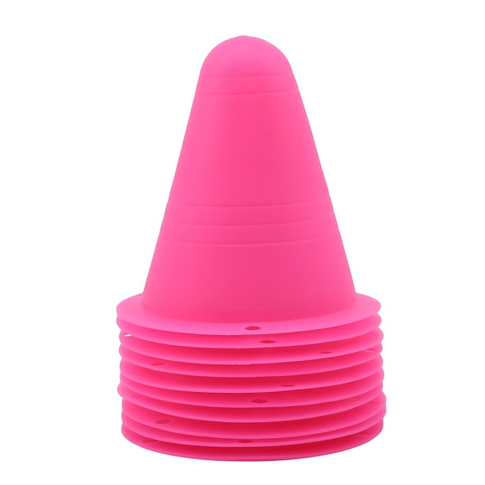 DAIHUI Skating Pulley Sports Obstacle Pile Outdoor Games Cone Obstacle Pile Set for Training Football(Pink)