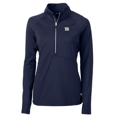 Cutter & Buck Women's Navy New York Giants Adapt Eco Knit Half-Zip Pullover Jacket