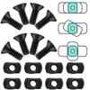 Pecawen 4 Pack Polymer Picatinny Accessory Rail Single Picatinny Rail, 13-13-13-13 Slots Black view 3