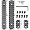 Pecawen 4 Pack Polymer Picatinny Accessory Rail Single Picatinny Rail, 13-13-13-13 Slots Black view 4