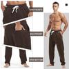 AMY COULEE Mens Cotton Athletic Pants Open Bottom Running Sweatpants Straight Leg Casual Joggers with Pockets (Chocolate Brown, XL) view 3