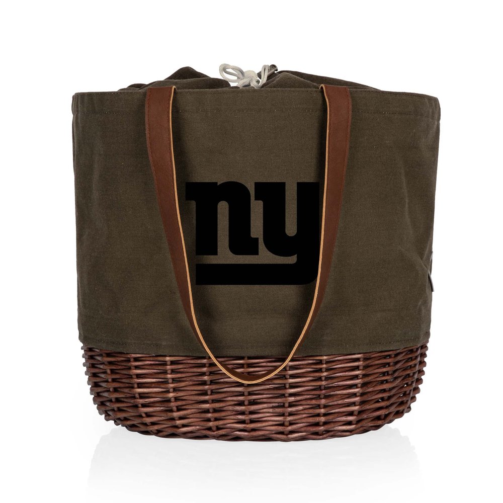 PICNIC TIME New York Giants Coronado Canvas and Willow Basket Tote