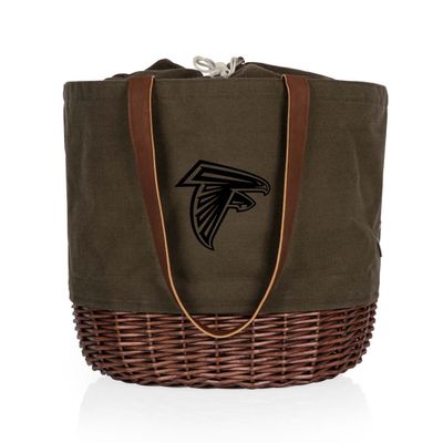PICNIC TIME Atlanta Falcons Coronado Canvas and Willow Basket Tote