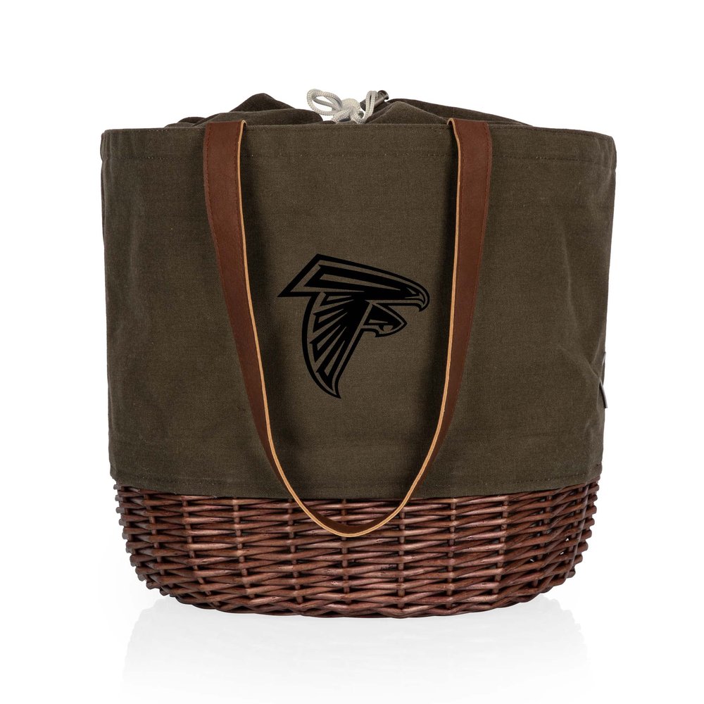 PICNIC TIME Atlanta Falcons Coronado Canvas and Willow Basket Tote