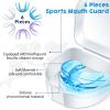 TOODOO 6 Pieces Braces Mouth Guard Kids Sports Mouth Guard for Kids Double Football Youth Mouthguards for Boxing Football Hockey Karate Basketball (Transparent, Transparent Purple/Blue) view 2