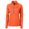 Cutter & Buck Women's Orange Chicago Bears Adapt Eco Knit Half-Zip Pullover Jacket view 1