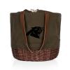 PICNIC TIME Carolina Panthers Coronado Canvas and Willow Basket Tote view 1