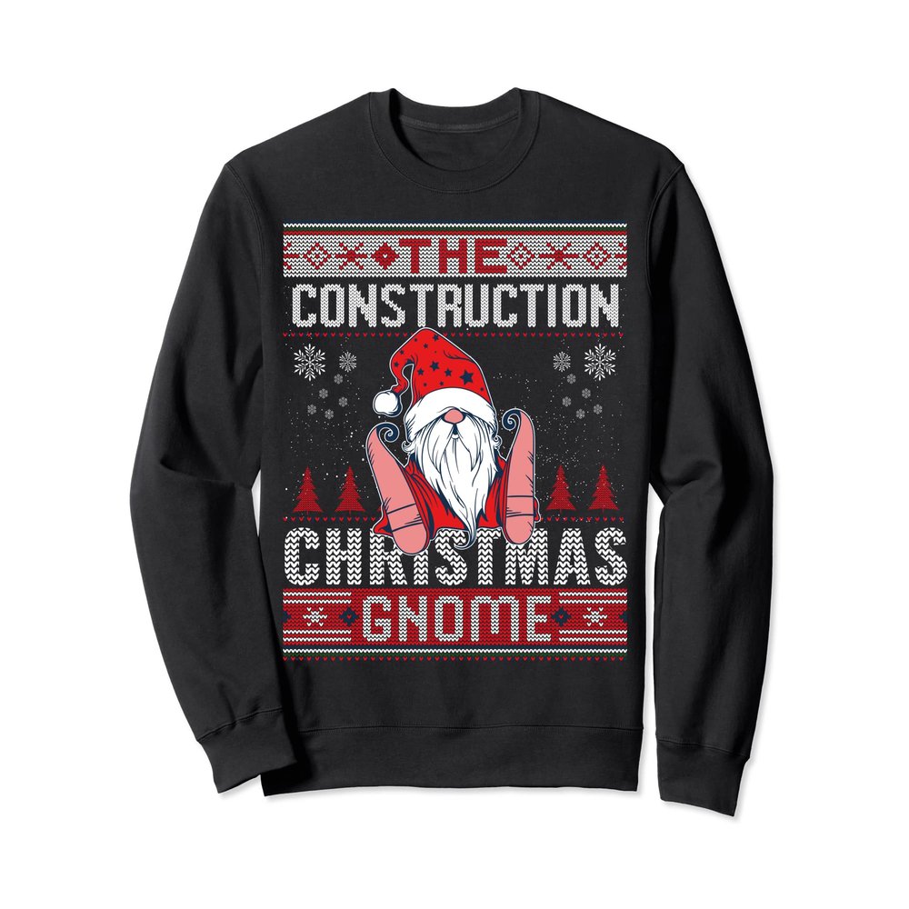 Construction Matching Group Christmas Gnome Ugly Sweatshirt