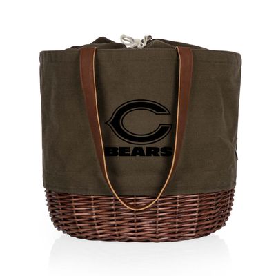 PICNIC TIME Chicago Bears Coronado Canvas and Willow Basket Tote