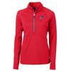 Cutter & Buck Women's Red Buffalo Bills Adapt Eco Knit Half-Zip Pullover Jacket view 1