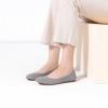 Frank Mully Womens Ballet Flat Shoes Knit Dress Shoes Round Toe Slip On Ballerina Flats for Woman Low Wedge Comfort Soft Grey, 8.5 view 2