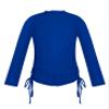 SHEKINI Girl's Zipper Sun Protective UPF50+ Long Sleeve Rash Guard Swimsuit (Blue, 10-12 Years) view 1