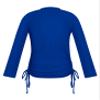 SHEKINI Girl's Zipper Sun Protective UPF50+ Long Sleeve Rash Guard Swimsuit (Blue, 10-12 Years) view 2
