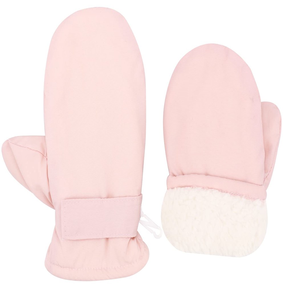 Urban Virgin Infant Baby Toddler Kids Winter Mittnes Lined Fleece Warm Waterproof Ski Snow Gloves For Boys Girls Pink 2-4 T