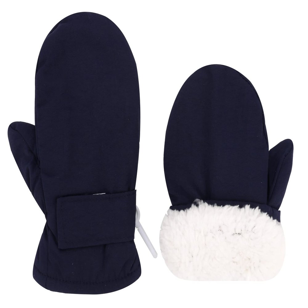 Urban Virgin Infant Baby Toddler Kids Winter Mittnes Lined Fleece Warm Waterproof Ski Snow Gloves For Boys Girls Navy Blue 6-24 Months