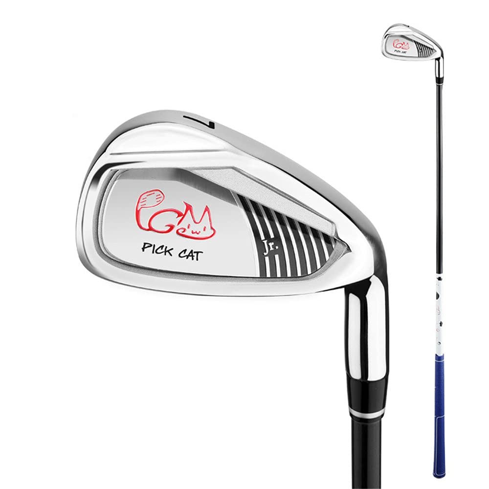 Golf Clubs Iron Kids #7 Golf Blade Putter for Age 3-12 Childrens Outdoor Sports Golf Club (Black&red,Age 3-5)
