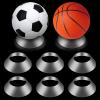 Blulu 6 Pcs Memorabilia Ball Display Stand Pedestal Ball Stand Holder for Soccer Basketball Football Volleyball Softball Bowling(Transparent) view 1