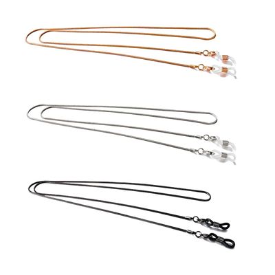 Aabellay 3PCS Eyeglass Chain Holder Snake Sunglass Strap Holder Metal Glass Necklace Chain Reading Glass Cords Lanyard Sunglass Retainer Strap  Gold Rosegold Silver
