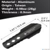 Ultralight Backpacking Trowel Aluminum Shovel Small Potty Multitool with Longer Handle Design Essential for Hiking, Camping and Survival Bags(Black 1 Pack) view 3