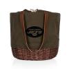 PICNIC TIME New York Jets Coronado Canvas and Willow Basket Tote view 1