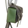 Leather Handlebar Saddle Bag for Brompton in Black / Green view 3